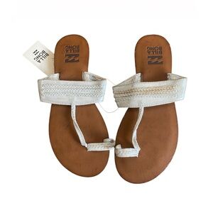 BILLABONG Hobie Silver Toe Ring Sandals Size 8
